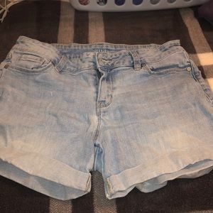 hand painted jean shorts